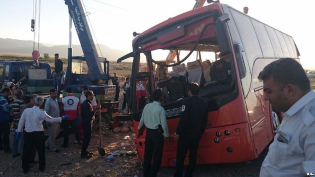 واژگونی اتوبوس دختران اردوی فرزانگان